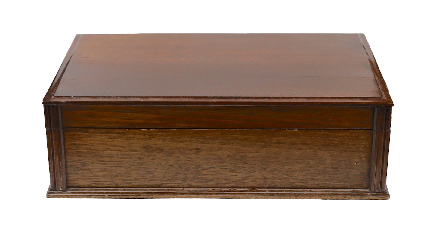 A games compendium in wooden case, 13cm tall